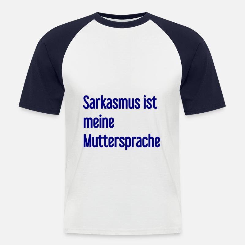 Sarkasmus-Profi - Männer Baseball-T-Shirt - Weiß/Navy
