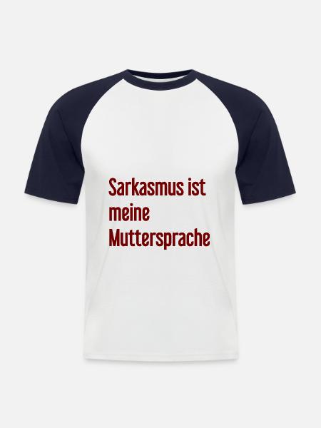 Sarcasm Pro - Men's Baseball T-Shirt - white/navy