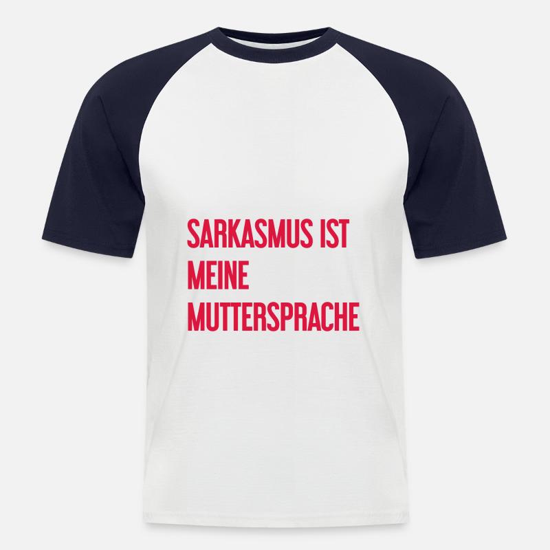 Sarkasmus-Profi - Männer Baseball-T-Shirt - Weiß/Navy