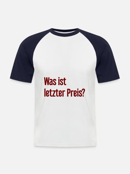 What is last price? - Men's Baseball T-Shirt - white/navy