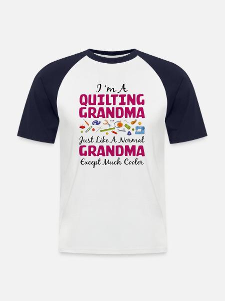 I'm A Quilting Grandma - Men's Baseball T-Shirt - white/navy