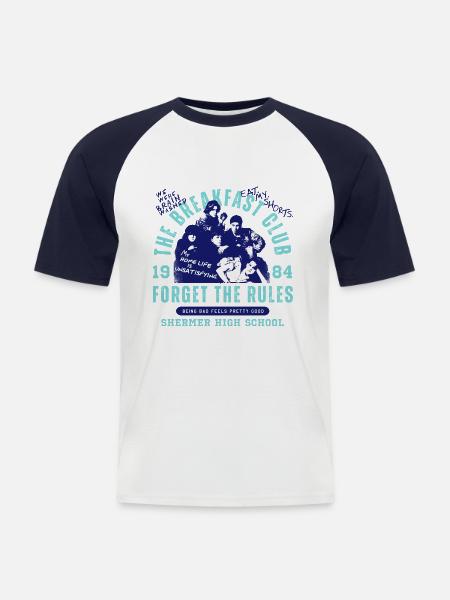 The Breakfast Club Forget The Rules - Mannen baseballshirt korte mouw - wit/navy