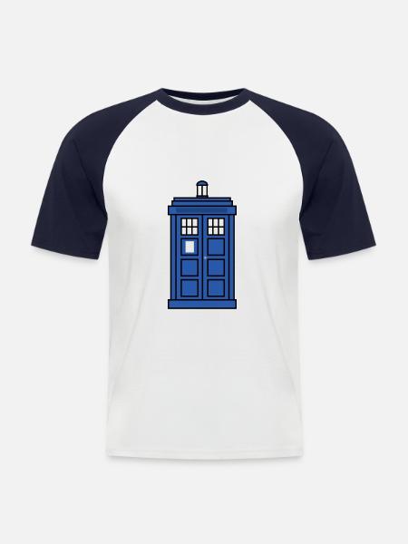 Tardis - Men's Baseball T-Shirt - white/navy