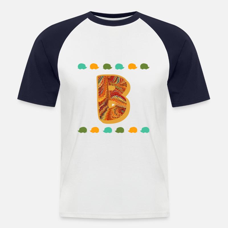 Hérisson E 22 B - T-shirt baseball manches courtes Homme - blanc/marine