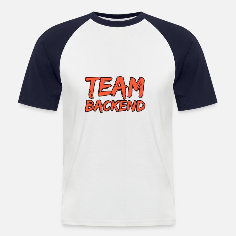 Team Backend Programmer - Men's Baseball T-Shirt - white/navy