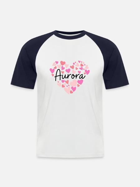 J’adore Aurora - T-shirt baseball manches courtes Homme - blanc/marine
