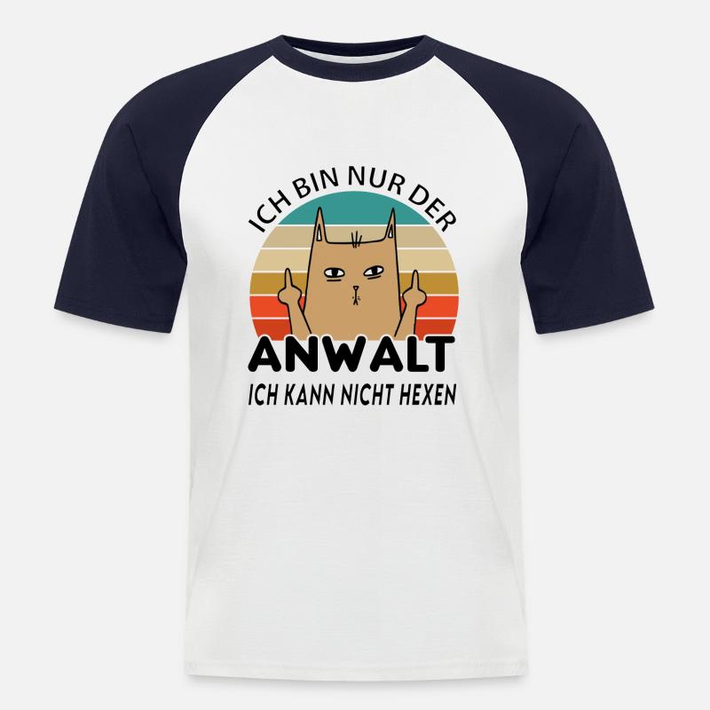 Anwalt - Männer Baseball-T-Shirt - Weiß/Navy
