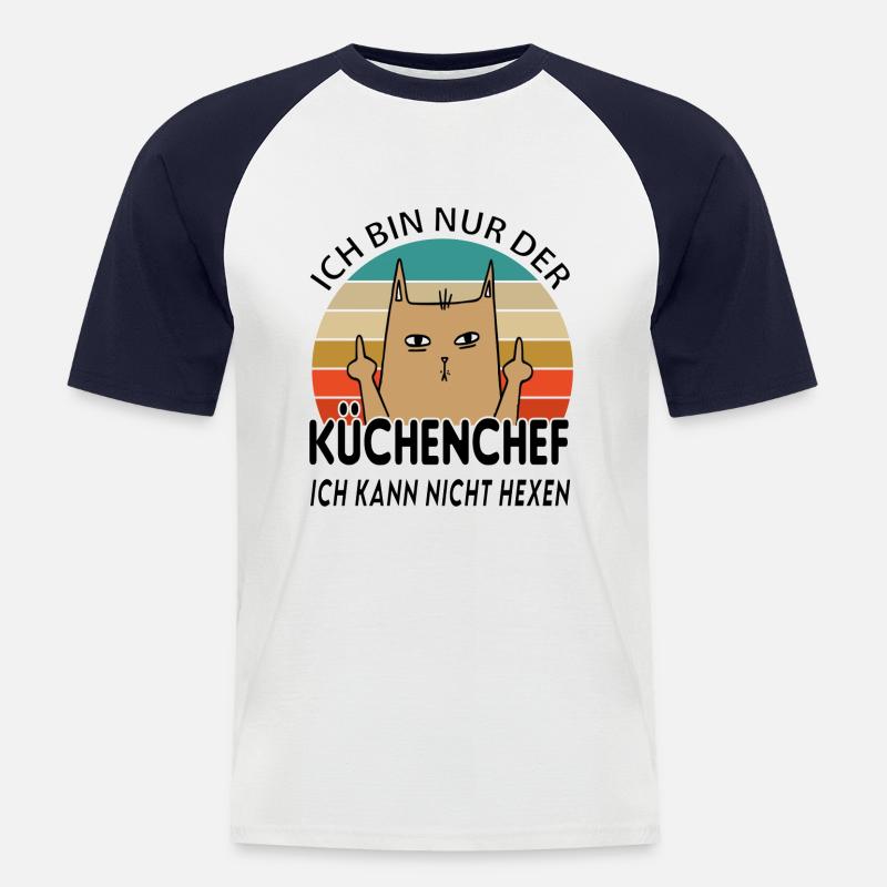 Küchenchef - Männer Baseball-T-Shirt - Weiß/Navy