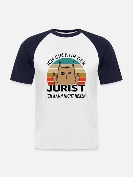 Jurist Anwalt - Männer Baseball-T-Shirt - Weiß/Navy