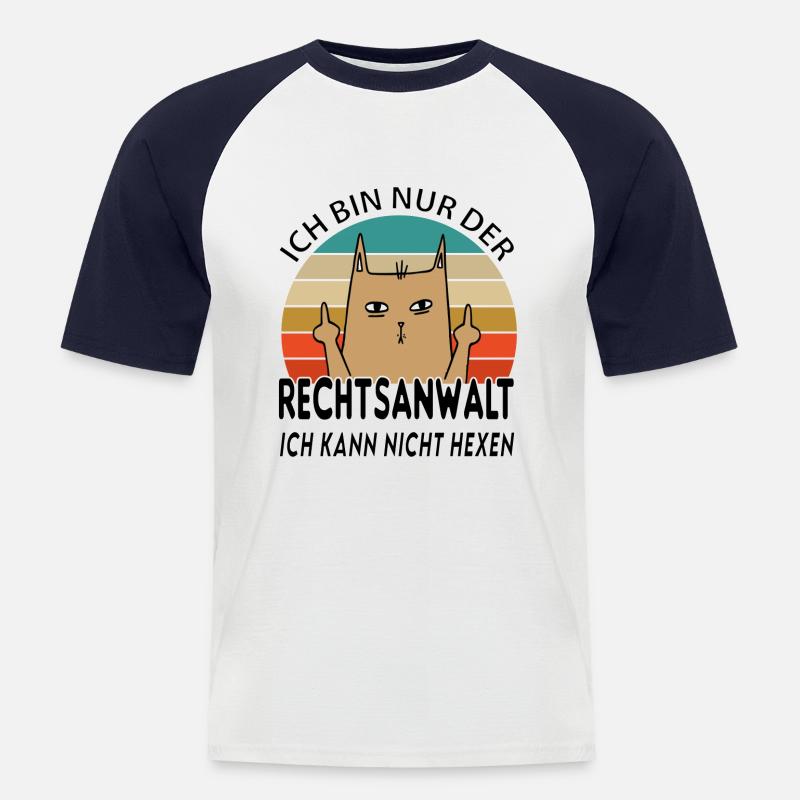Rechtsanwalt - Männer Baseball-T-Shirt - Weiß/Navy