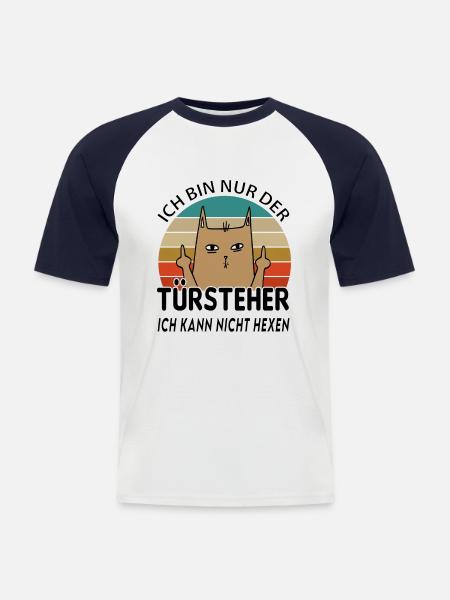 Türsteher - Männer Baseball-T-Shirt - Weiß/Navy