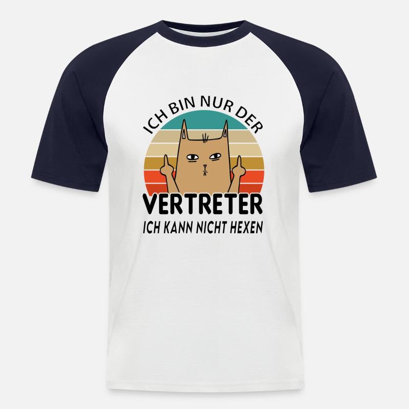 Vertreter - Männer Baseball-T-Shirt - Weiß/Navy