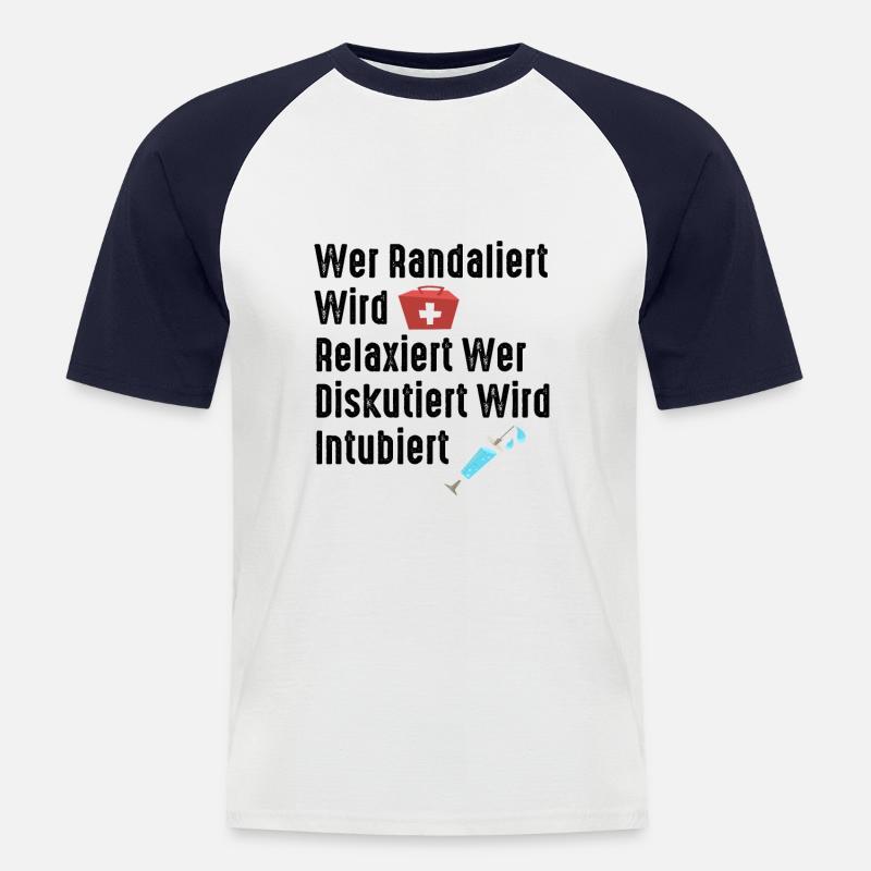 Krankenschwester Geschenk - Männer Baseball-T-Shirt - Weiß/Navy