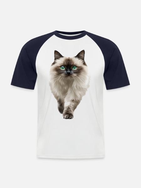 Himalaya - Männer Baseball-T-Shirt - Weiß/Navy