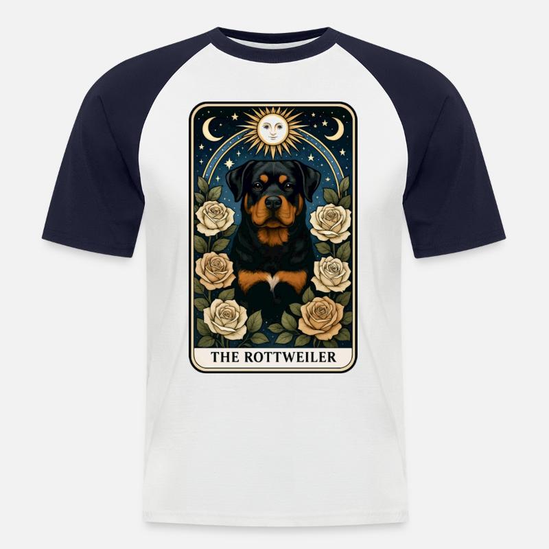 Rottweiler - Männer Baseball-T-Shirt - Weiß/Navy