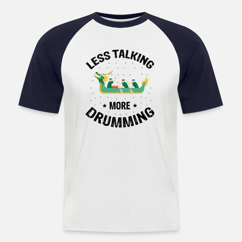 Drachenboot Crew und Drachenbootfahren - Männer Baseball-T-Shirt - Weiß/Navy