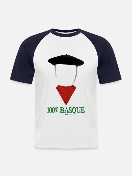 Basque shirt - Men's Baseball T-Shirt - white/navy