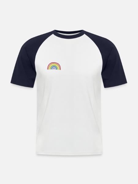 Rainbow - Men's Baseball T-Shirt - white/navy