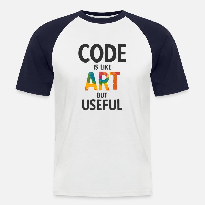 Software Ingenieur Informatiker Programmierer - Männer Baseball-T-Shirt - Weiß/Navy