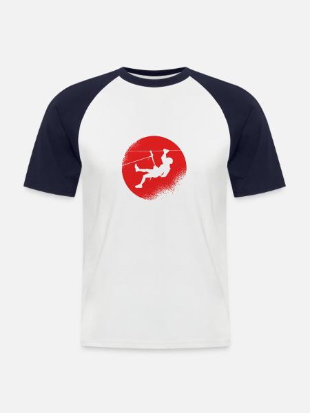 Klettern Bouldern - Männer Baseball-T-Shirt - Weiß/Navy