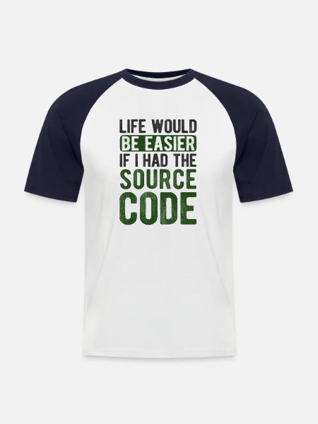 Software Ingenieur Informatiker Programmierer - Männer Baseball-T-Shirt - Weiß/Navy
