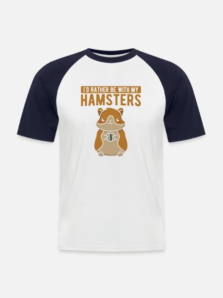 Nagetier Hamster - Männer Baseball-T-Shirt - Weiß/Navy