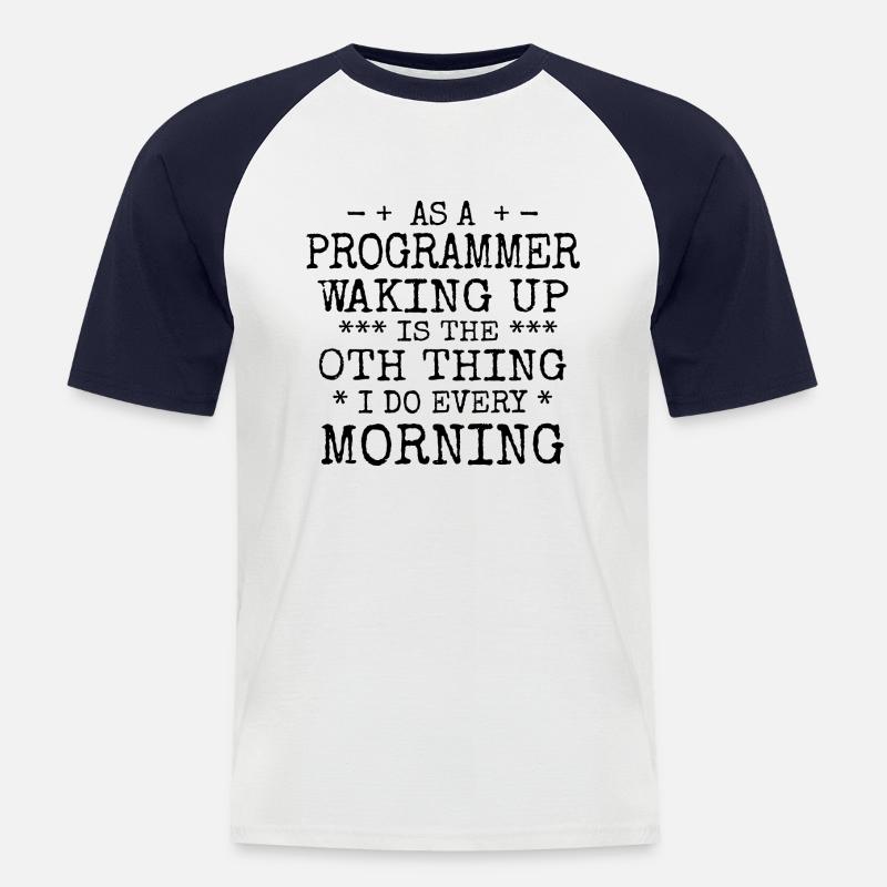 Software Ingenieur Informatiker Programmierer - Männer Baseball-T-Shirt - Weiß/Navy