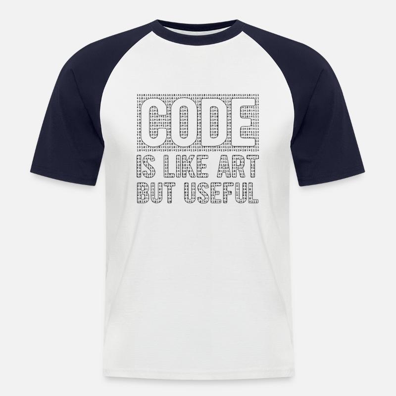 Software Ingenieur Informatiker Programmierer - Männer Baseball-T-Shirt - Weiß/Navy