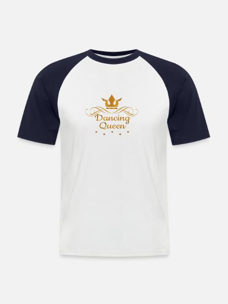 Dancing Queen - Männer Baseball-T-Shirt - Weiß/Navy