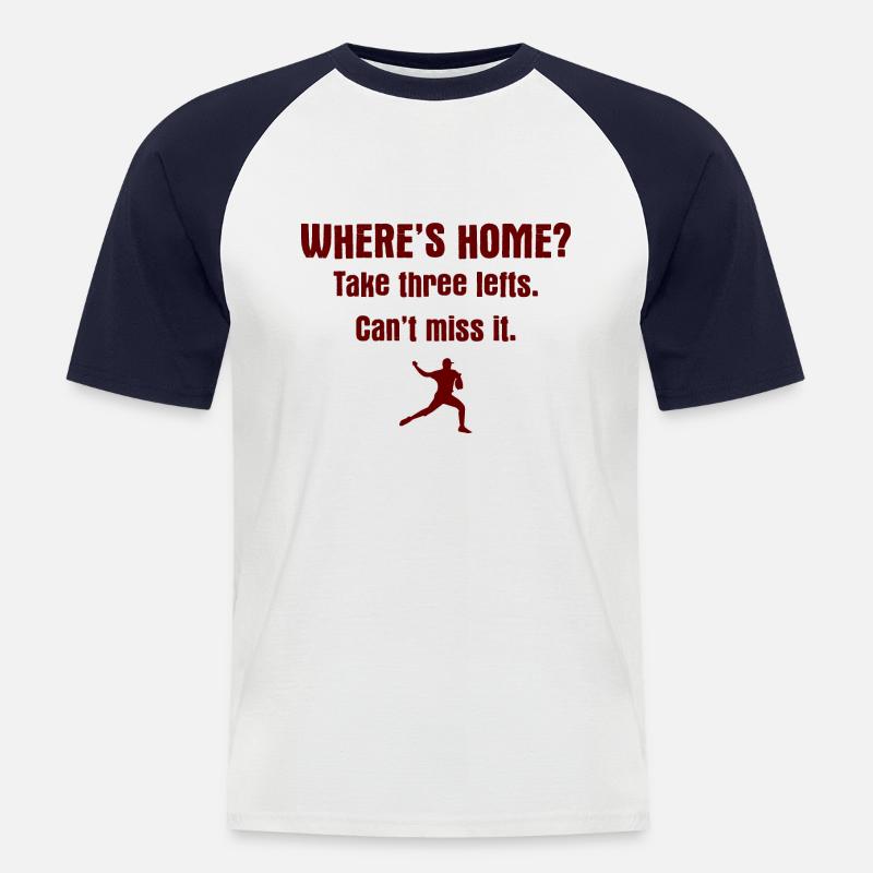 Baseball - Männer Baseball-T-Shirt - Weiß/Navy