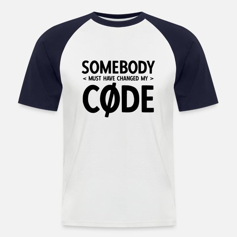 Software Ingenieur Informatiker Programmierer - Männer Baseball-T-Shirt - Weiß/Navy