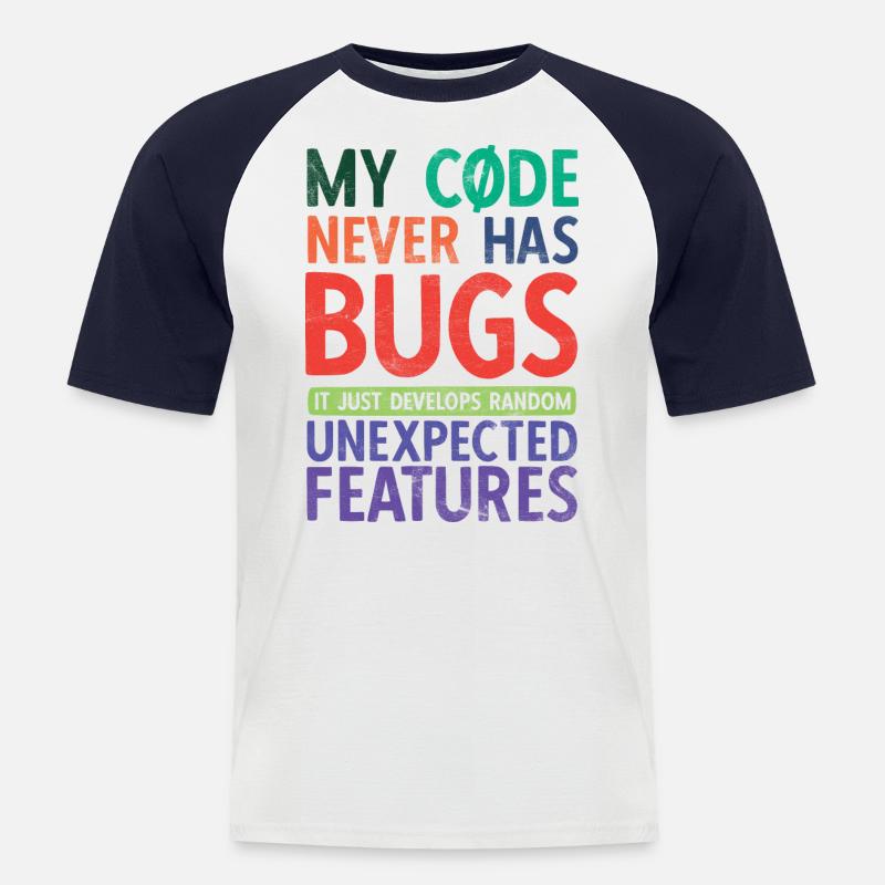 Software Ingenieur Informatiker Programmierer - Männer Baseball-T-Shirt - Weiß/Navy