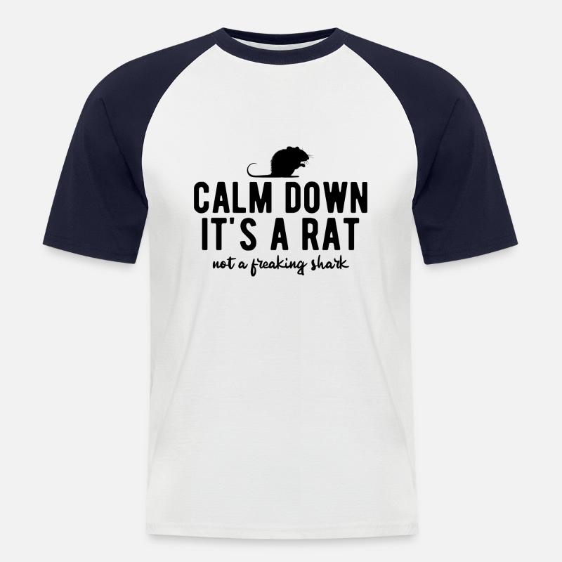 Nagetier Maus Ratte - Männer Baseball-T-Shirt - Weiß/Navy