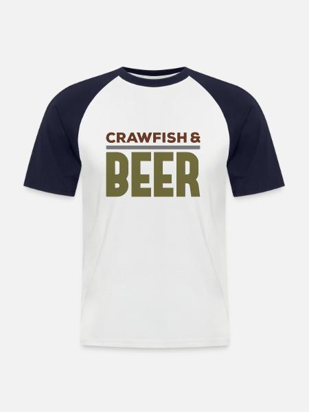 Crawfish & Beer – Maritime Delight - Men's Baseball T-Shirt - white/navy