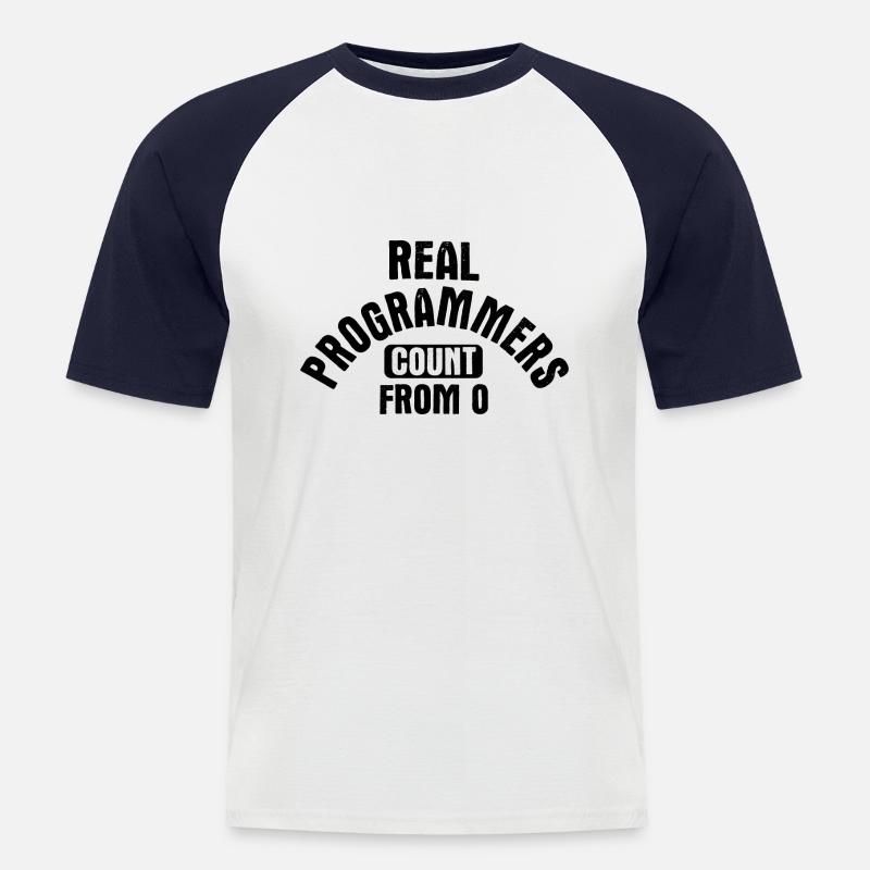 Software Ingenieur Informatiker Programmierer - Männer Baseball-T-Shirt - Weiß/Navy