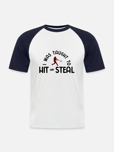 Baseball - Männer Baseball-T-Shirt - Weiß/Navy