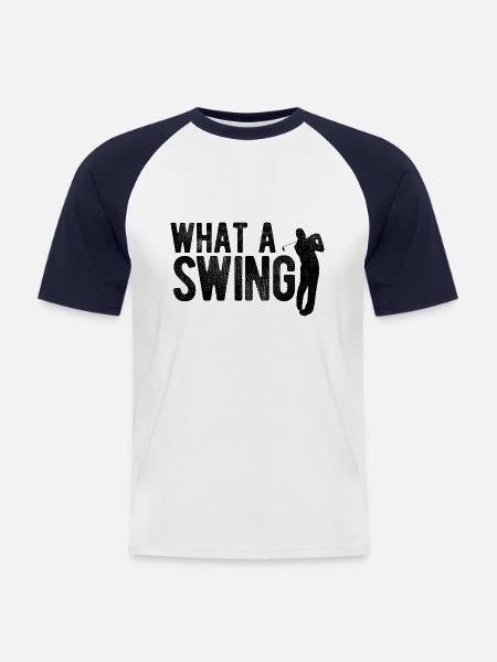Golfplatz zum Golfen Golf - Männer Baseball-T-Shirt - Weiß/Navy