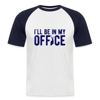Apnoetaucher Freitaucher Taucher - Männer Baseball-T-Shirt - Weiß/Navy - Vorne - Nik (191cm)