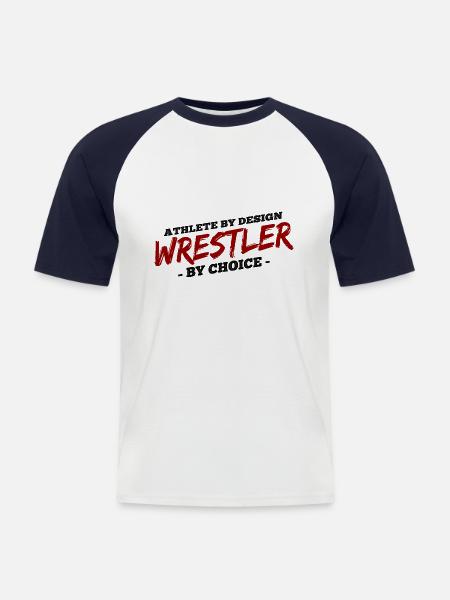 Grappling Martial Arts Wrestling - Männer Baseball-T-Shirt - Weiß/Navy