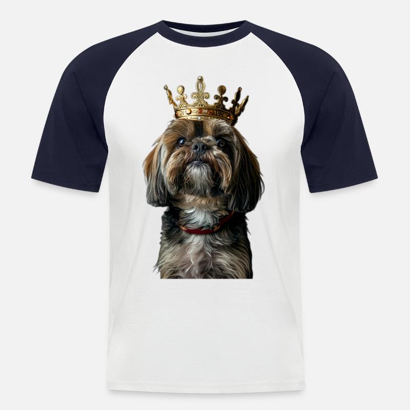 Lhasa Apso - Men's Baseball T-Shirt - white/navy