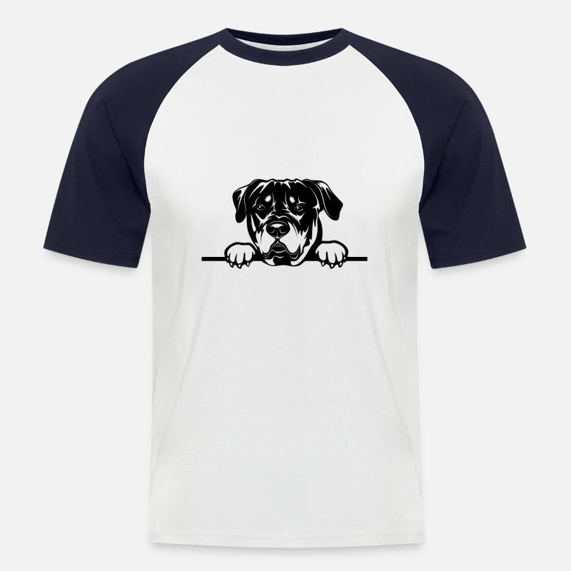 Schöner Rottweiler - Männer Baseball-T-Shirt - Weiß/Navy