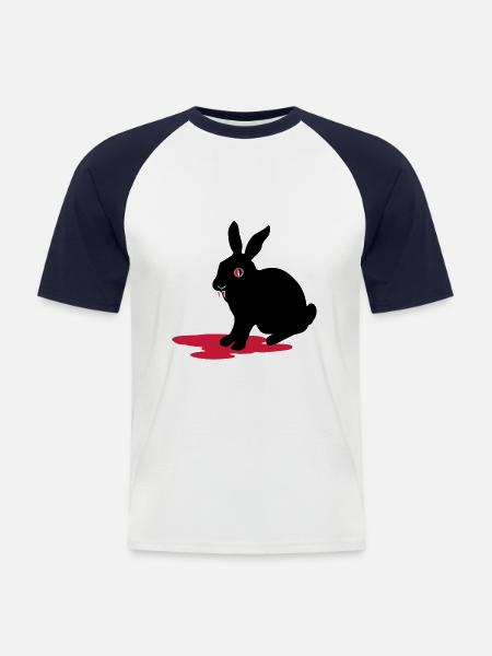 Vampinchen - Men's Baseball T-Shirt - white/navy
