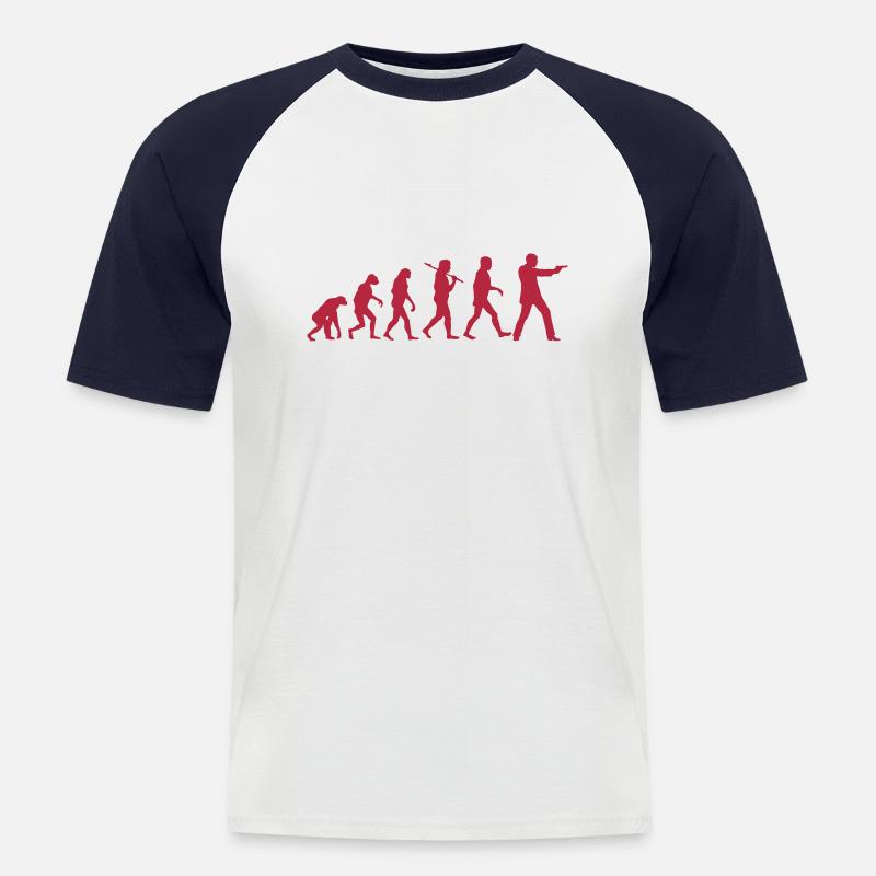BondEvolution - Men's Baseball T-Shirt - white/navy