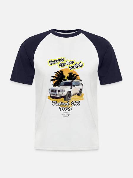 Patrol GR Y61 - Men's Baseball T-Shirt - white/navy