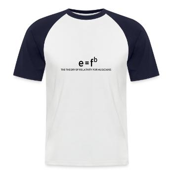 Musik Formel Mathe Nerd Geschenk - Männer Baseball-T-Shirt - Weiß/Navy - Vorne - Nik (191cm)
