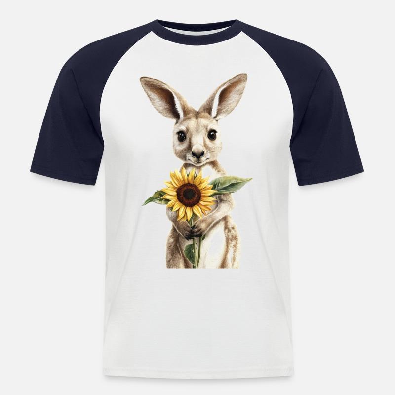 Pinguin - Männer Baseball-T-Shirt - Weiß/Navy