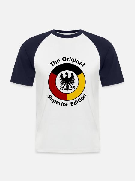 The Germans - Men's Baseball T-Shirt - white/navy