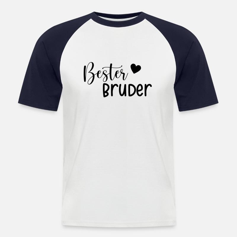 Bester Bruder Geschenkidee - Männer Baseball-T-Shirt - Weiß/Navy