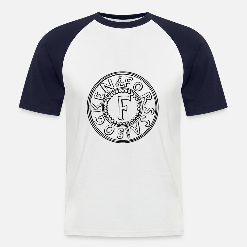 Ergießen - Männer Baseball-T-Shirt - Weiß/Navy