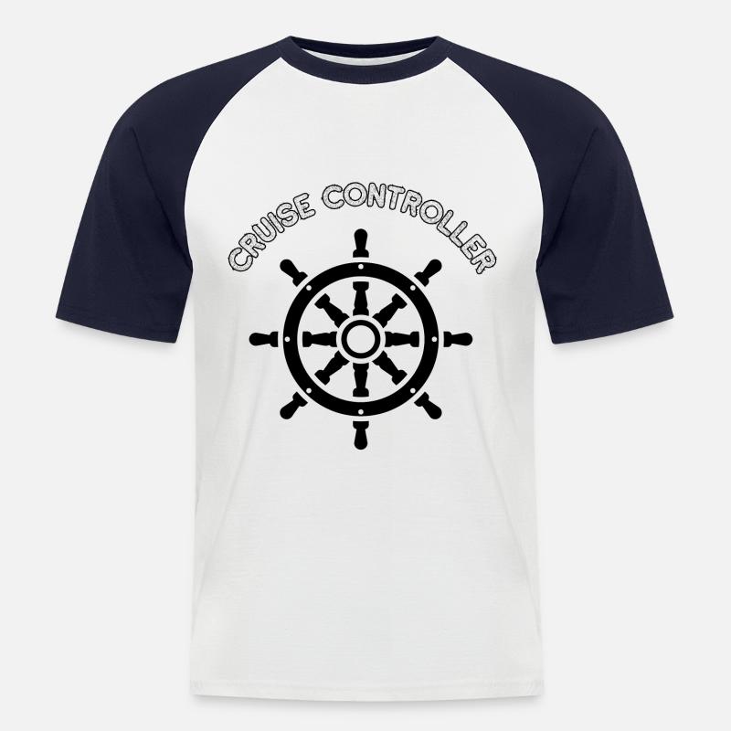 Cruise Controller | Water Command - Men's Baseball T-Shirt - white/navy